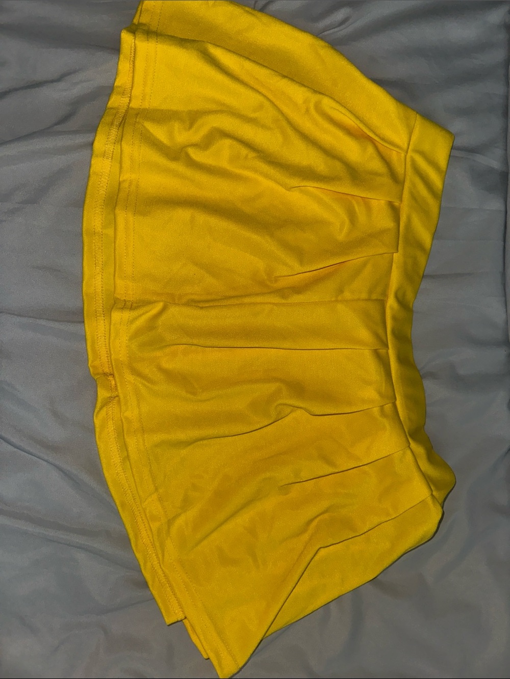 Yellow mini skirt size large